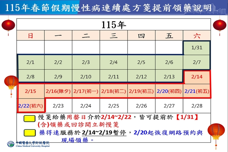 春節提前領藥1 的輪播圖片